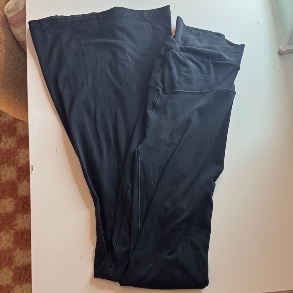 Aerie Real Me Black Super Soft Flare Leggings
